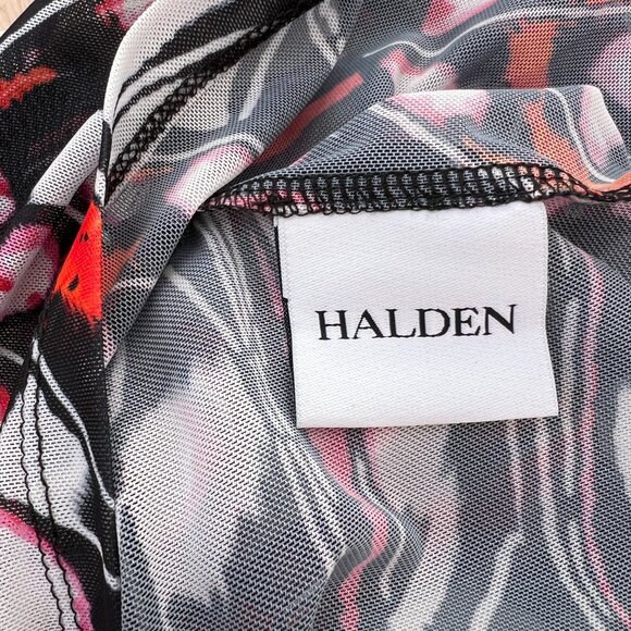NWT Halden The Athena Luxury Stretch Mesh Butterfly Maxi Dress OS/M Goddesscore - Picture 8 of 16